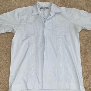Monte Carlo blue button down shirt